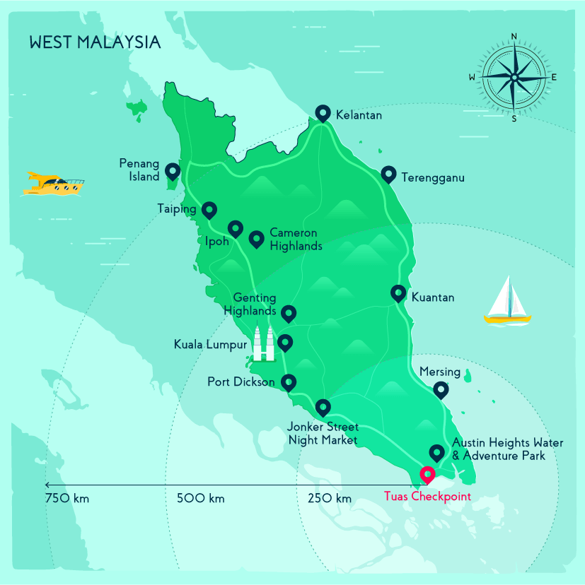 travel to malaysia from singapore by land